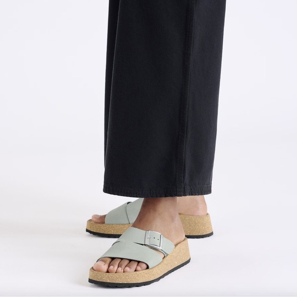 Papillio Shoes - New Papillio by Birkenstock Almina Nubuck Leather Platform Sandal -